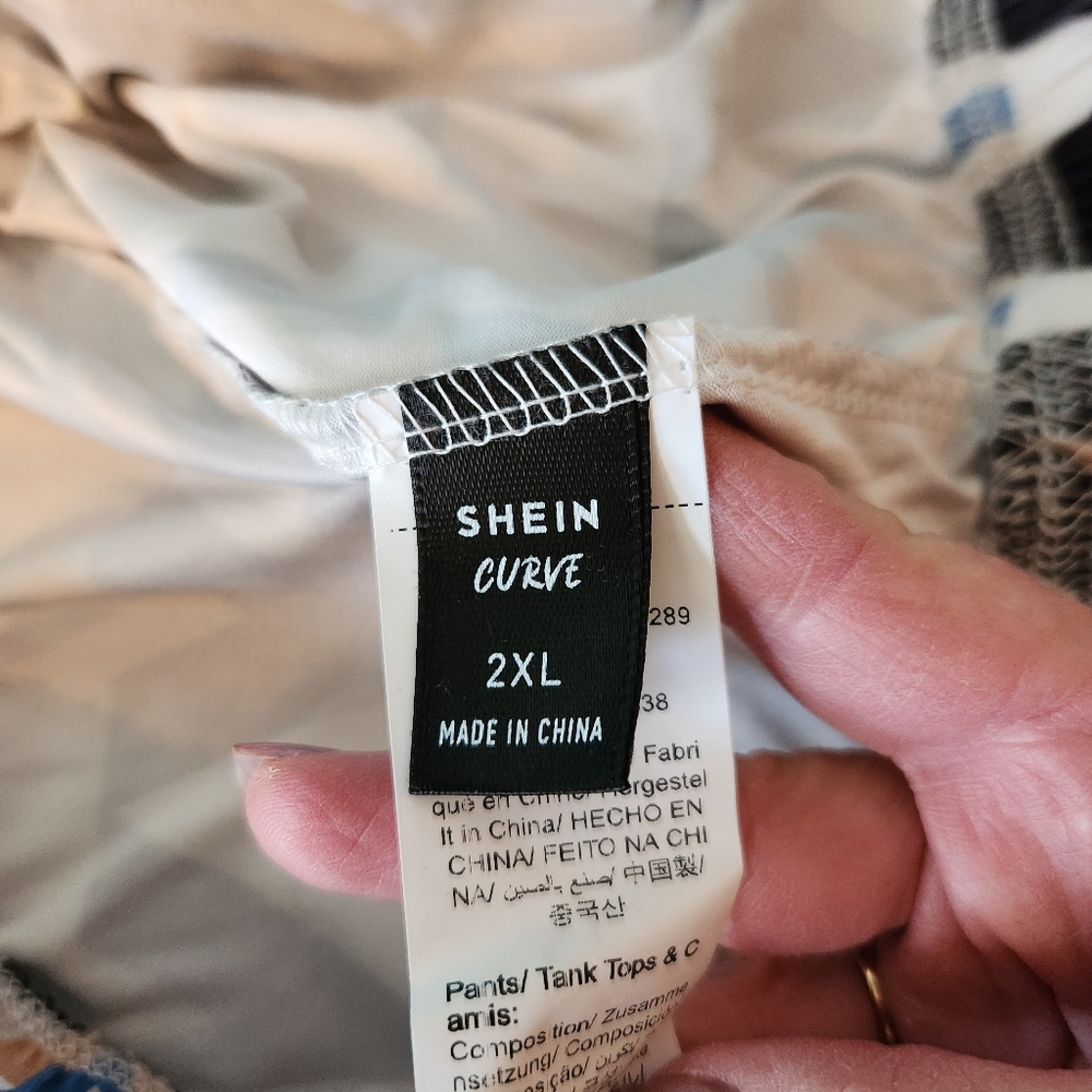 NWT‎ SHEIN Curve Tank Top with Matching Shorts, Size 2XL - Picture 3 of 15